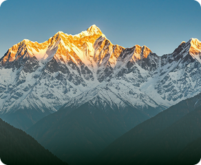 Golden Himalayan peak